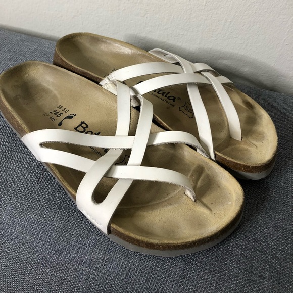 Birkenstock Shoes - White betula Birkenstock cross sandals size 7